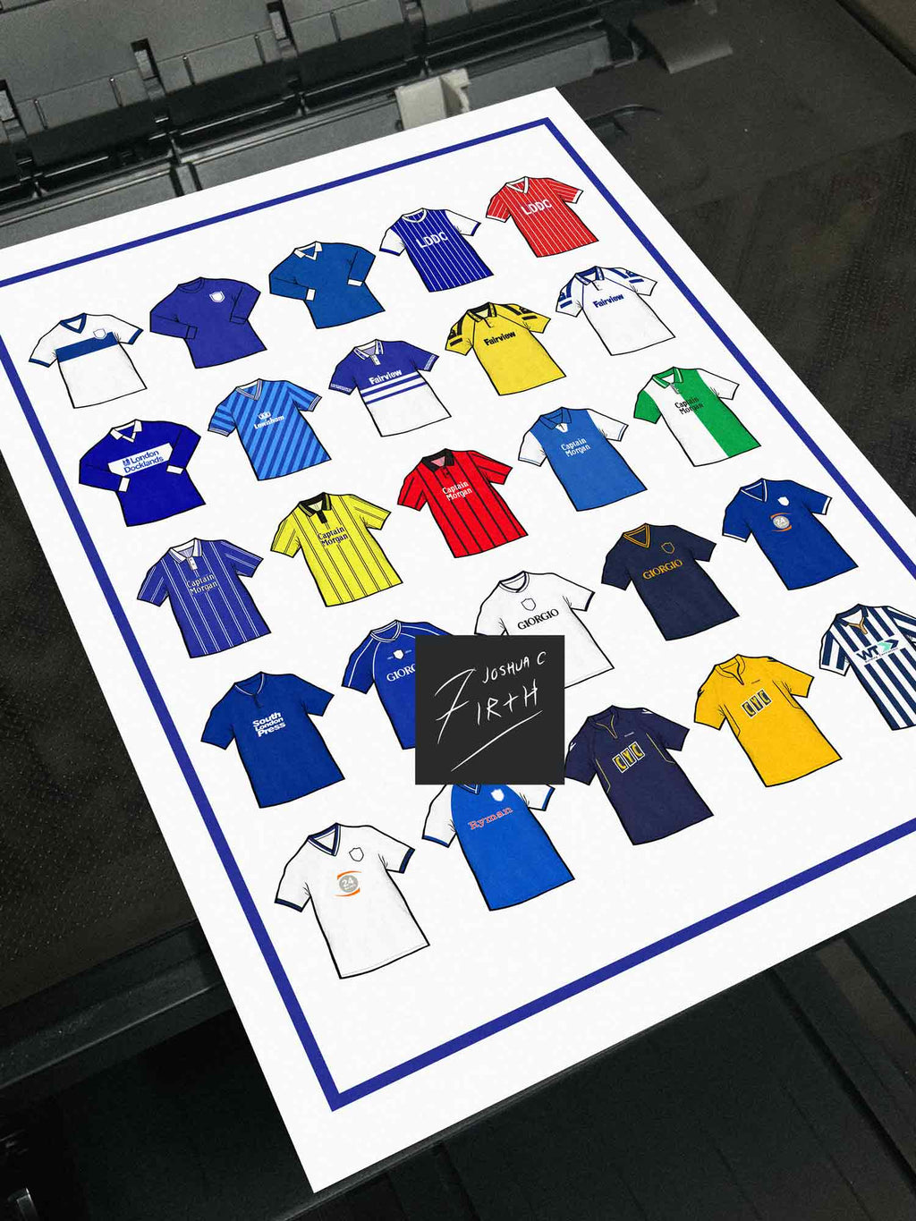 Millwall Retro Shirts Football Print