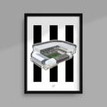 A poster print inspired by the famous St James Park, the home of Newcastle United Football Club!