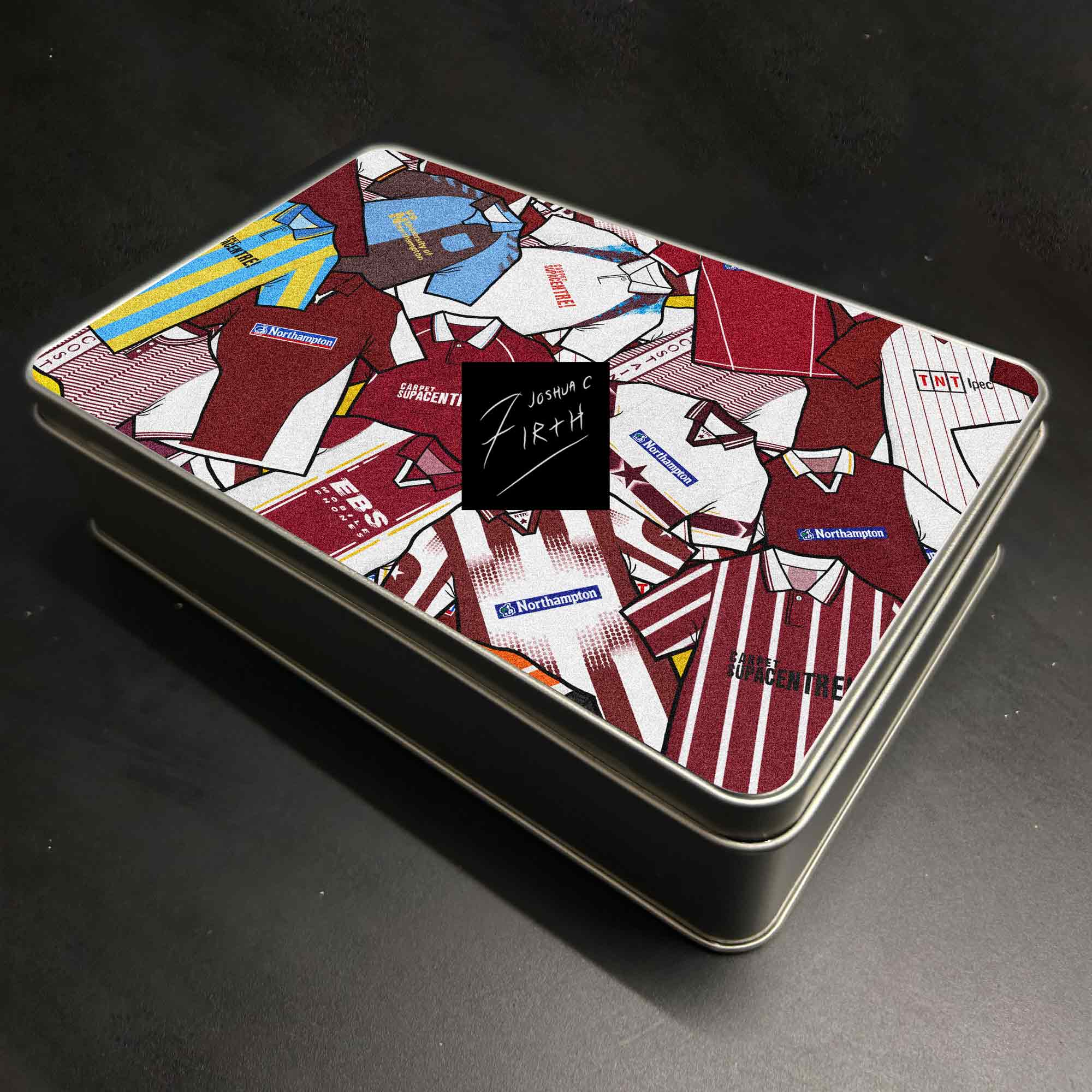 Northampton Inspired Football Retro Shirts Metal Sweets / Biscuit Tin