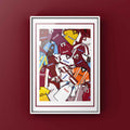 Northampton Town FC Retro Shirts Art Print featuring 25 meticulously hand-drawn classic football shirts, highlighting the club’s most iconic kits across the decades. This unique artwork captures the art & soul of the Cobblers’ rich heritage and ever-evolving style, brought to life through detailed, vintage-inspired illustrations.