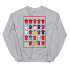 Retro-style Barnsley FC inspired sweatshirt made from a 50/50 cotton-polyester blend, featuring a pre-shrunk classic fit with soft air-jet spun yarn. Includes a 1x1 athletic rib knit collar with spandex and durable double-needle stitching on the collar, shoulders, armholes, cuffs, and hem
