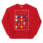 Retro-style Barnsley FC inspired sweatshirt made from a 50/50 cotton-polyester blend, featuring a pre-shrunk classic fit with soft air-jet spun yarn. Includes a 1x1 athletic rib knit collar with spandex and durable double-needle stitching on the collar, shoulders, armholes, cuffs, and hem