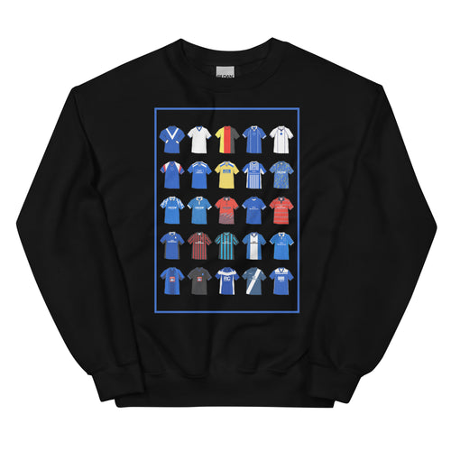 Retro Birmingham City–inspired sweatshirt with a classic fit, soft feel, and durable stitching. Crafted from a pre-shrunk cotton-polyester blend—perfect for fans who love vintage Blues football style.