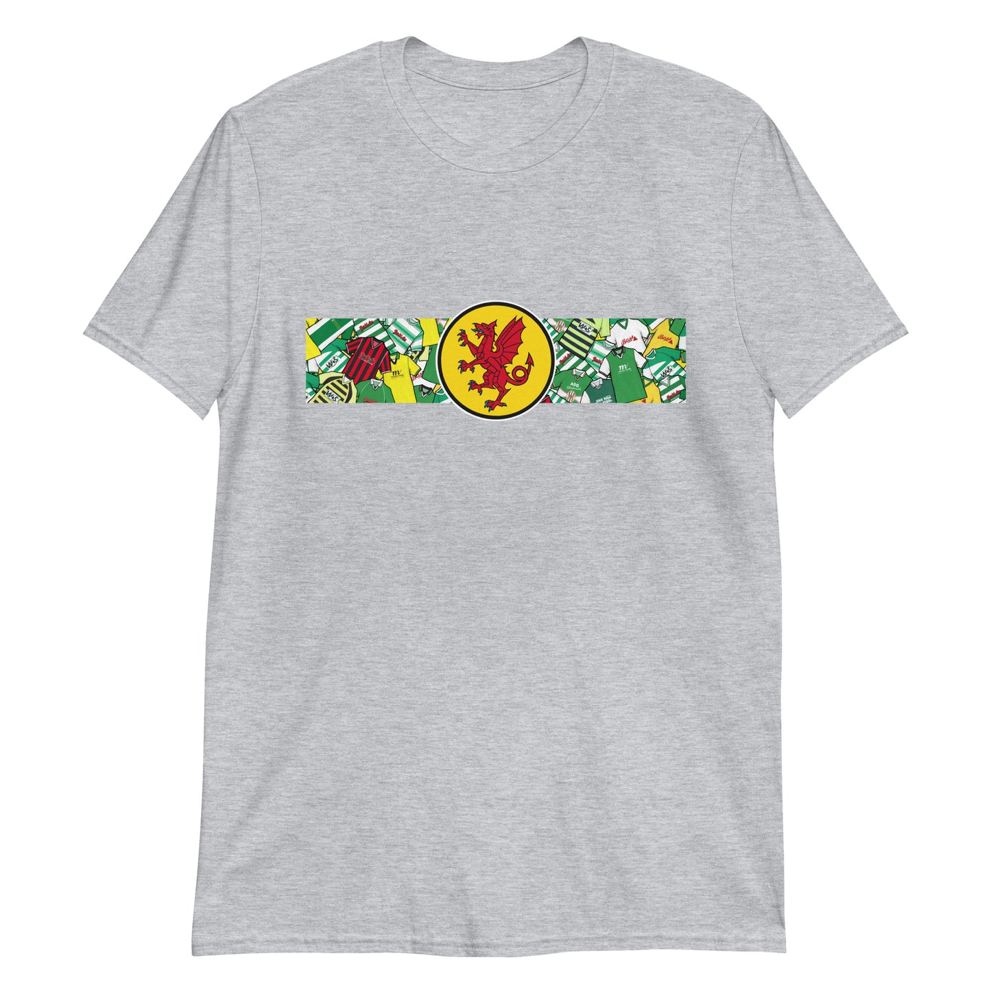 Show your Glovers pride with this Yeovil Town FC T-shirt, perfect for fans of Somerset football. Featuring a bold retro collage of Yeovil Town’s iconic classic shirts, this vintage-style T-shirt is ideal for match days, casual wear, or as a Yeovil Town football gift. Celebrate the club’s rich heritage, classic green and white style, and timeless Glovers football culture with this must-have Yeovil Town T-shirt for true supporters.