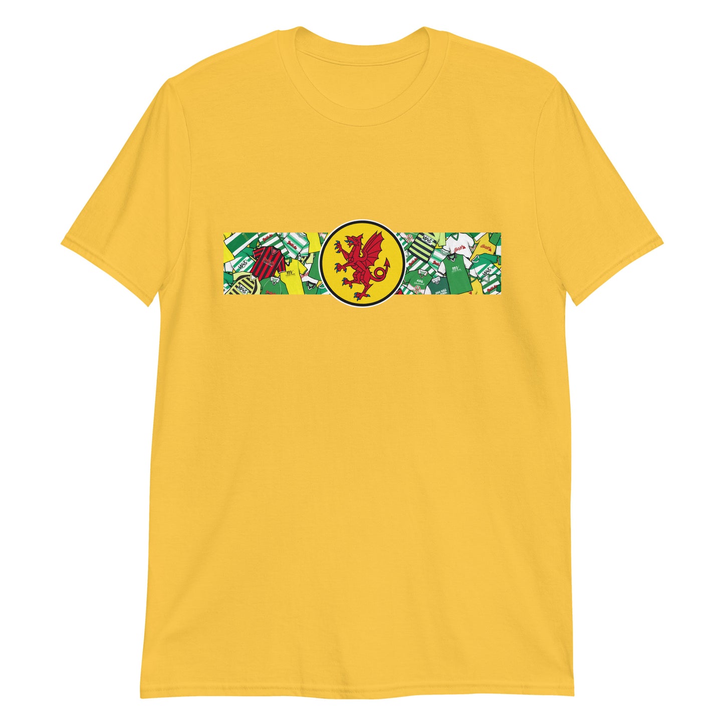 Show your Glovers pride with this Yeovil Town FC T-shirt, perfect for fans of Somerset football. Featuring a bold retro collage of Yeovil Town’s iconic classic shirts, this vintage-style T-shirt is ideal for match days, casual wear, or as a Yeovil Town football gift. Celebrate the club’s rich heritage, classic green and white style, and timeless Glovers football culture with this must-have Yeovil Town T-shirt for true supporters.