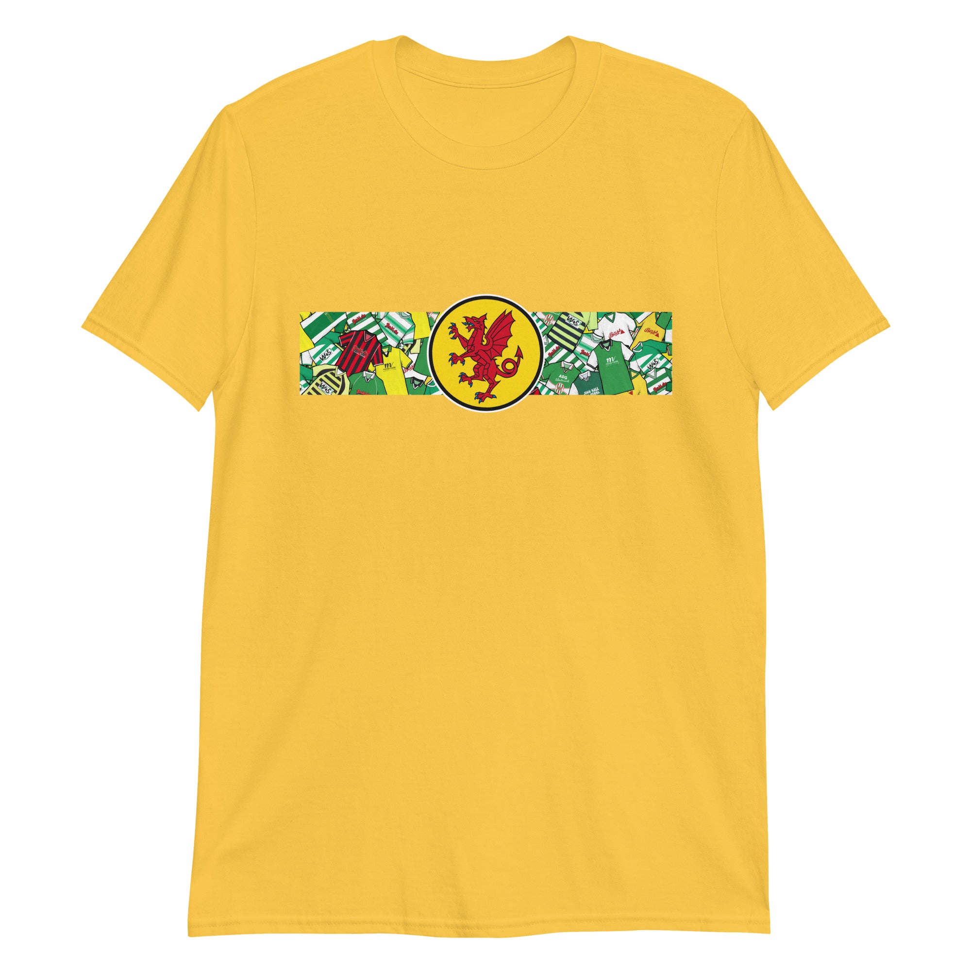 Show your Glovers pride with this Yeovil Town FC T-shirt, perfect for fans of Somerset football. Featuring a bold retro collage of Yeovil Town’s iconic classic shirts, this vintage-style T-shirt is ideal for match days, casual wear, or as a Yeovil Town football gift. Celebrate the club’s rich heritage, classic green and white style, and timeless Glovers football culture with this must-have Yeovil Town T-shirt for true supporters.