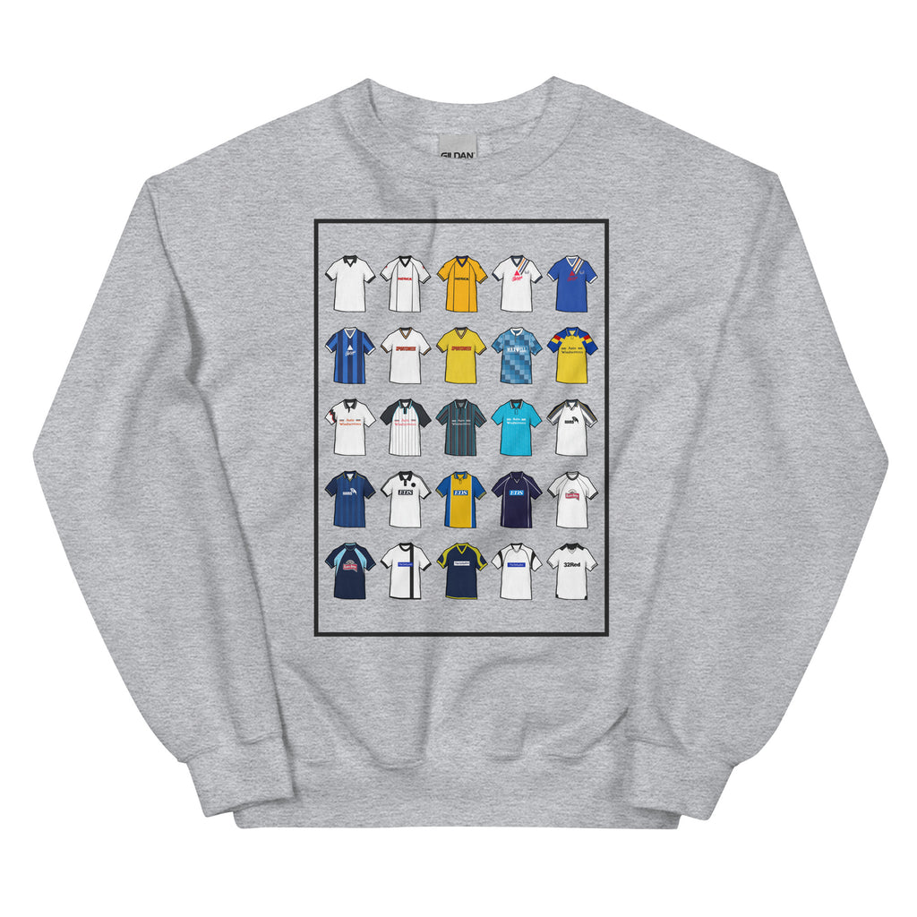 Show your Rams pride with this Retro Derby County FC Sweatshirt perfect for fans who love vintage football style. Made from a pre-shrunk cotton-polyester blend, it offers a soft feel, classic fit, and durable stitching. Featuring Derby’s iconic black and white design, it’s ideal for match days, casual wear, or as a thoughtful Derby County gift. Celebrate the club’s proud history and stay comfortable in timeless Derby County FC fashion — a must-have for every true Rams supporter.