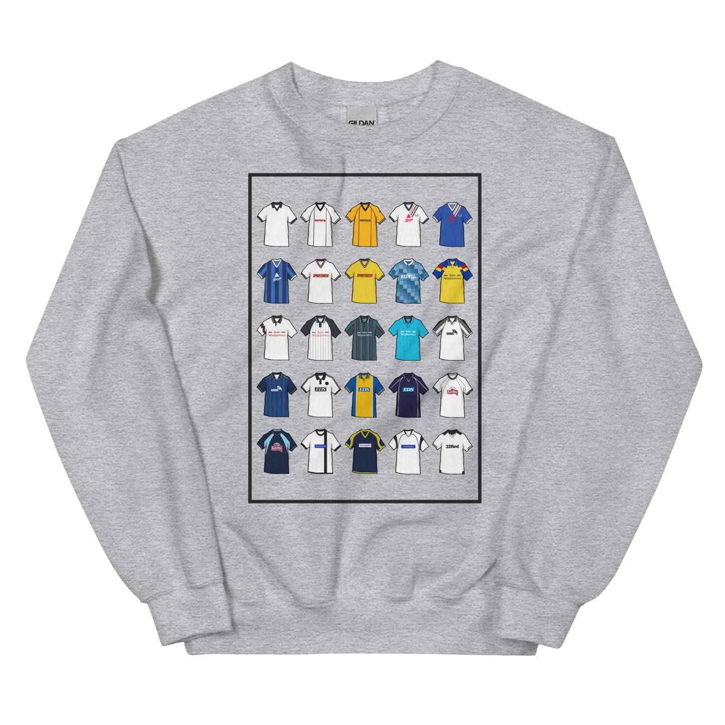 Show your Rams pride with this Retro Derby County FC Sweatshirt perfect for fans who love vintage football style. Made from a pre-shrunk cotton-polyester blend, it offers a soft feel, classic fit, and durable stitching. Featuring Derby’s iconic black and white design, it’s ideal for match days, casual wear, or as a thoughtful Derby County gift. Celebrate the club’s proud history and stay comfortable in timeless Derby County FC fashion — a must-have for every true Rams supporter.