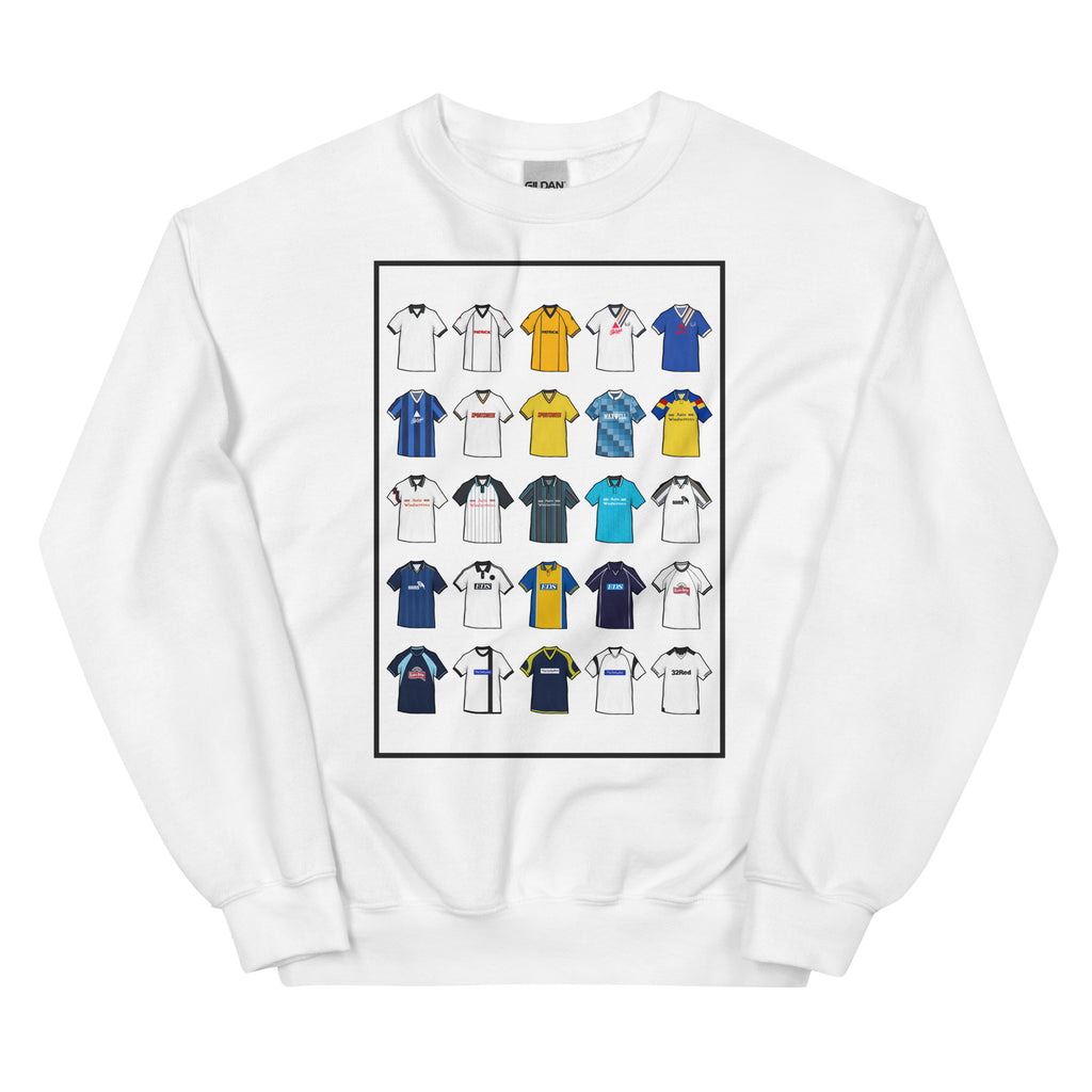 Show your Rams pride with this Retro Derby County FC Sweatshirt perfect for fans who love vintage football style. Made from a pre-shrunk cotton-polyester blend, it offers a soft feel, classic fit, and durable stitching. Featuring Derby’s iconic black and white design, it’s ideal for match days, casual wear, or as a thoughtful Derby County gift. Celebrate the club’s proud history and stay comfortable in timeless Derby County FC fashion — a must-have for every true Rams supporter.