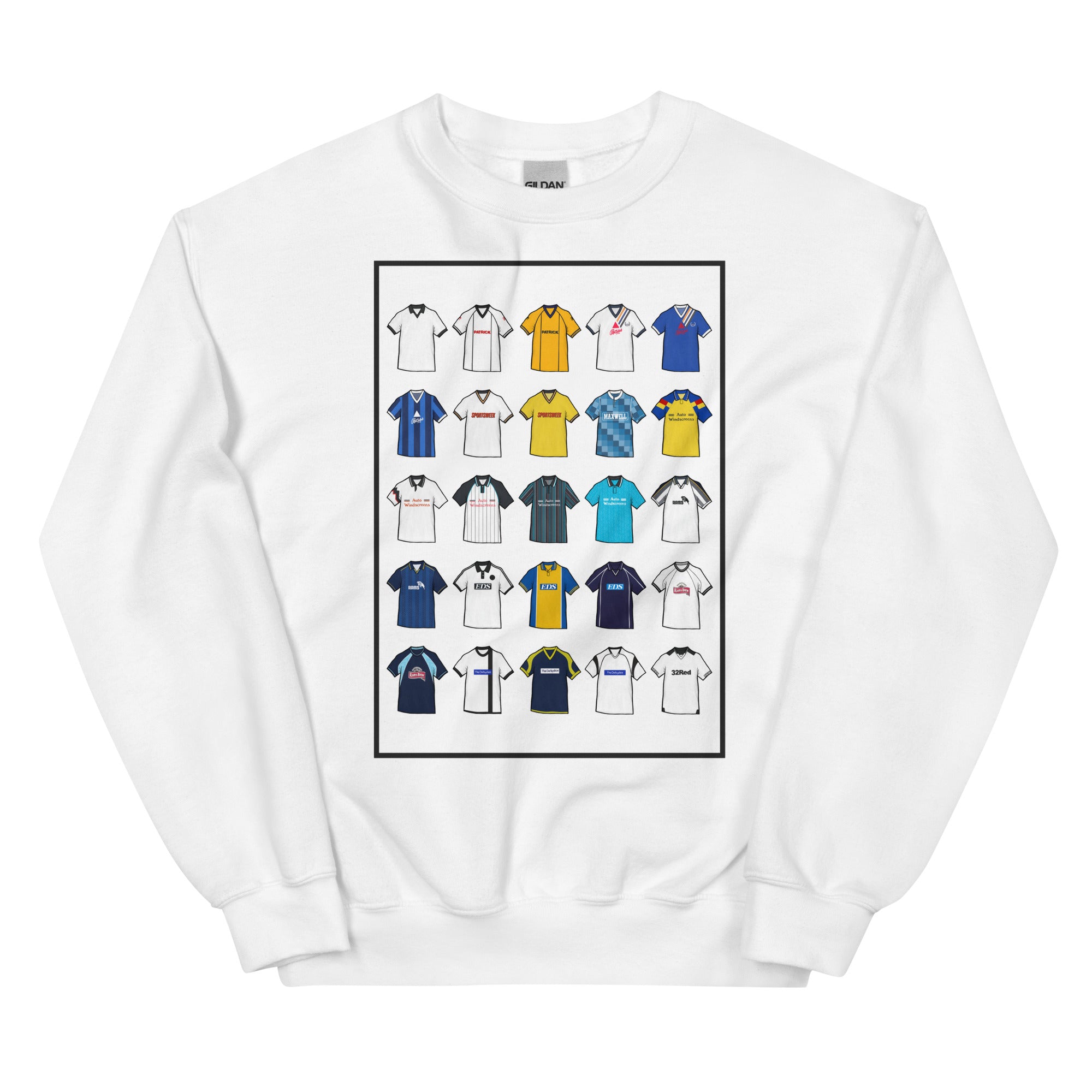 Show your Rams pride with this Retro Derby County FC Sweatshirt perfect for fans who love vintage football style. Made from a pre-shrunk cotton-polyester blend, it offers a soft feel, classic fit, and durable stitching. Featuring Derby’s iconic black and white design, it’s ideal for match days, casual wear, or as a thoughtful Derby County gift. Celebrate the club’s proud history and stay comfortable in timeless Derby County FC fashion — a must-have for every true Rams supporter.