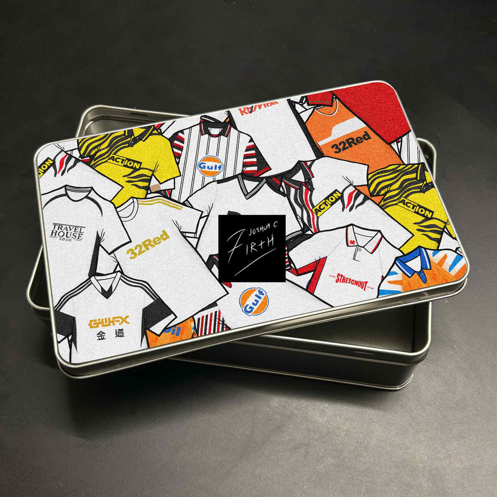 Swansea City Retro Inspired Football Retro Shirts Metal Sweets / Biscuit Tin