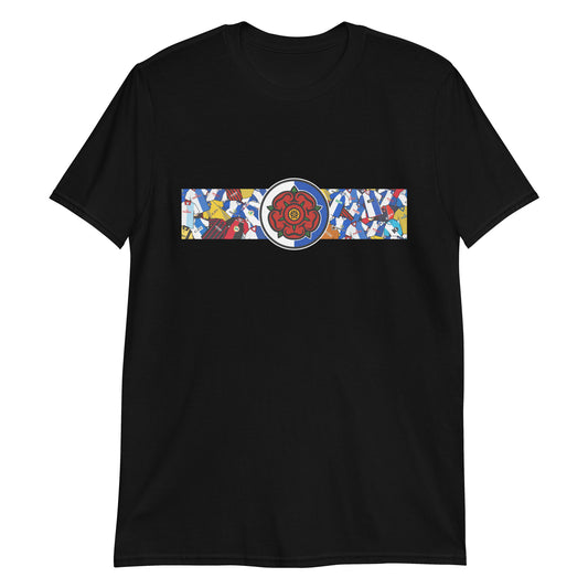 This T-shirt design celebrates Blackburn Rovers’ rich football heritage, combining the club’s iconic blue and white halves with a bold, retro-inspired aesthetic. Featuring classic kit patterns and a central Red Rose of Lancashire emblem, it honors the deep-rooted pride and tradition of the Ewood Park faithful. A perfect blend of vintage football culture and modern streetwear—crafted for true Rovers supporters