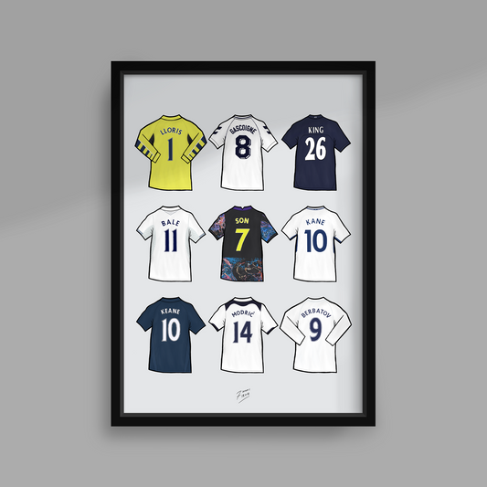 Retro Legends Print Poster of Tottenham Hotspur Football