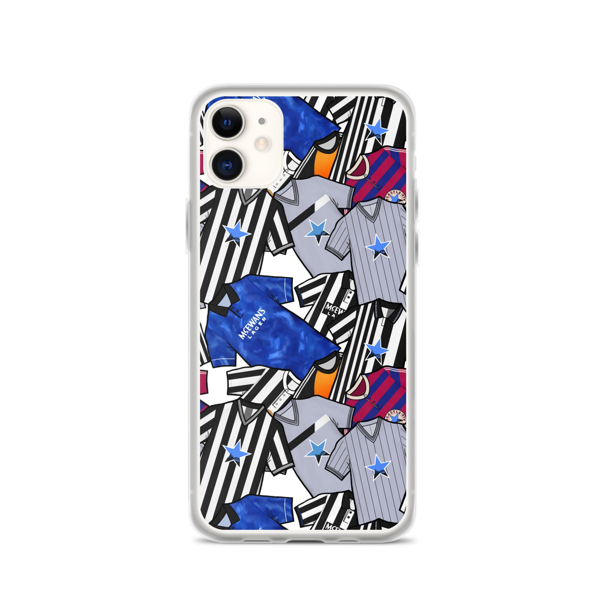 Phone case for iPhone 11 inspired by the Retro shirts of Newcastle United!