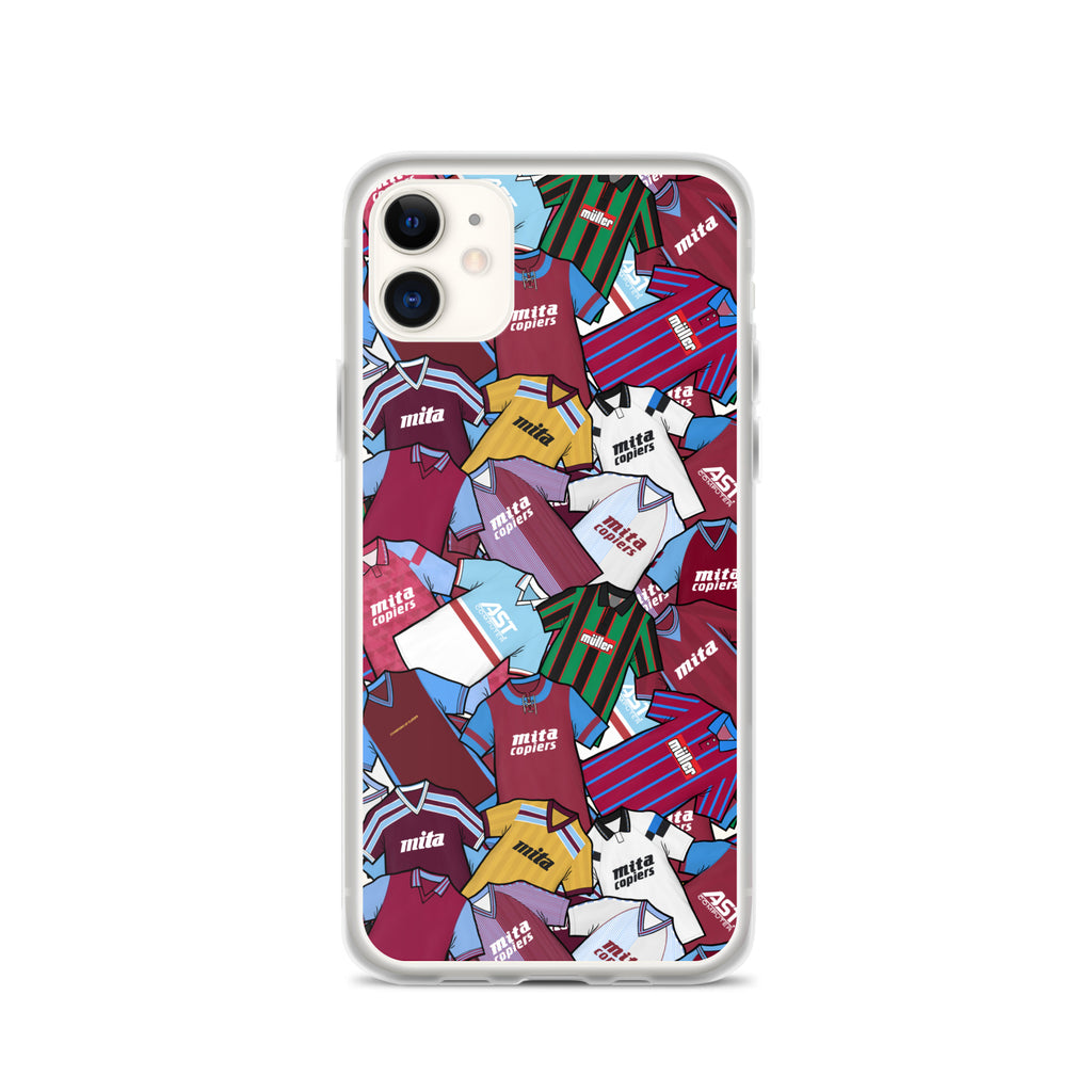 Unique and high-quality phone cases showcasing artwork of Aston Villa's retro jerseys. Stand out from the crowd with these stylish and nostalgic designs - perfect for any Villa fan looking to add a touch of retro flair to their phone