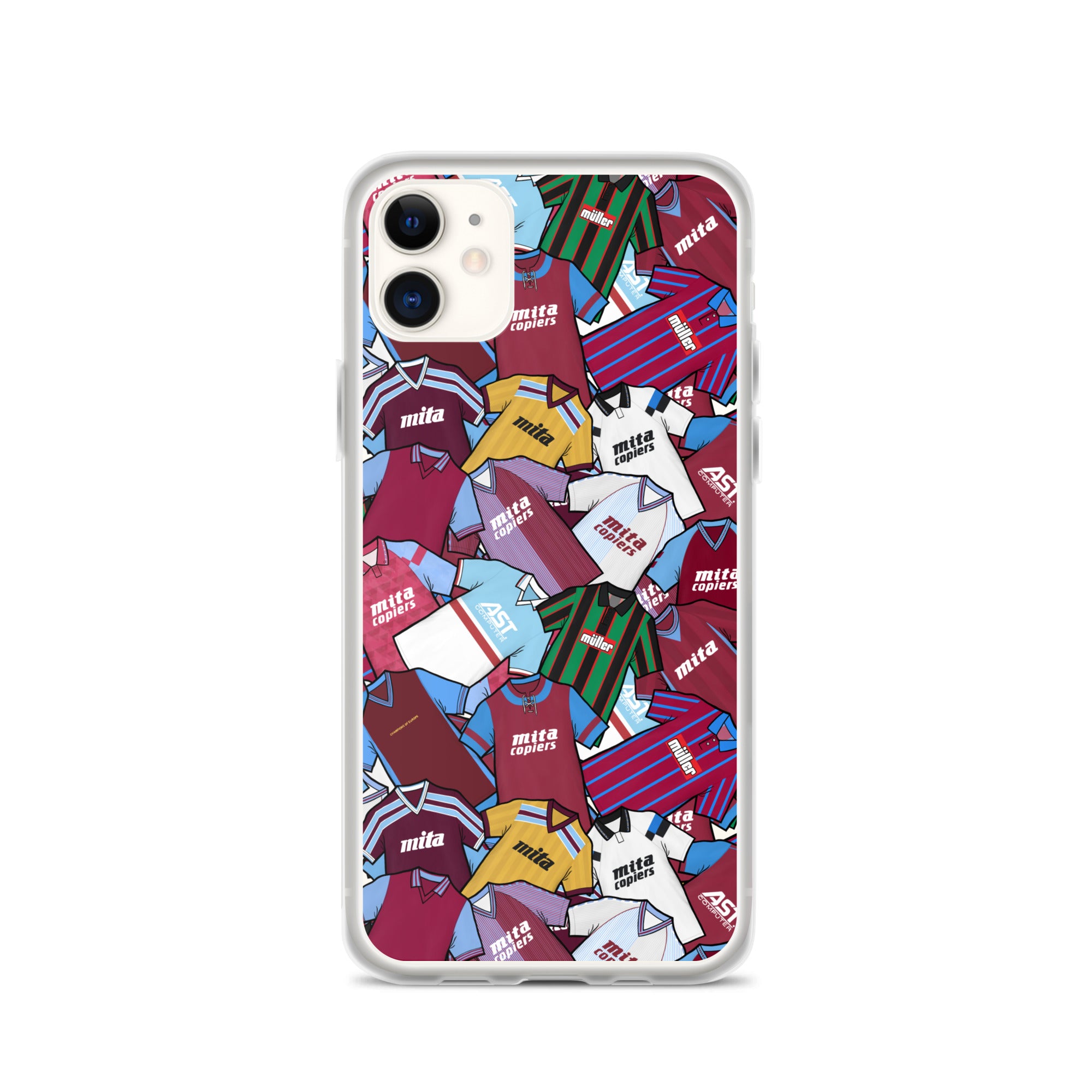 Unique and high-quality phone cases showcasing artwork of Aston Villa's retro jerseys. Stand out from the crowd with these stylish and nostalgic designs - perfect for any Villa fan looking to add a touch of retro flair to their phone