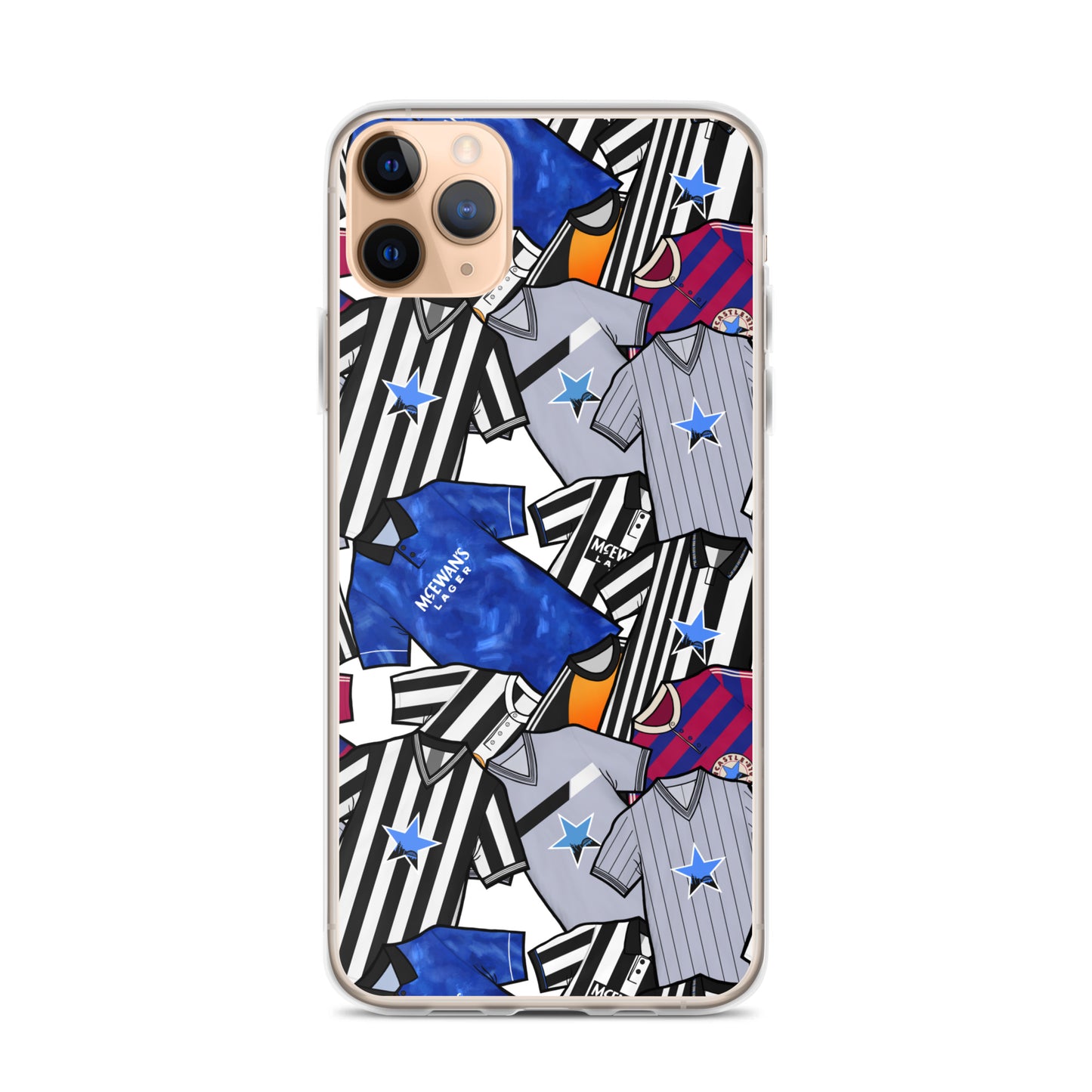 Phone case for iPhone 11 Pro Max inspired by the Retro shirts of Newcastle United!