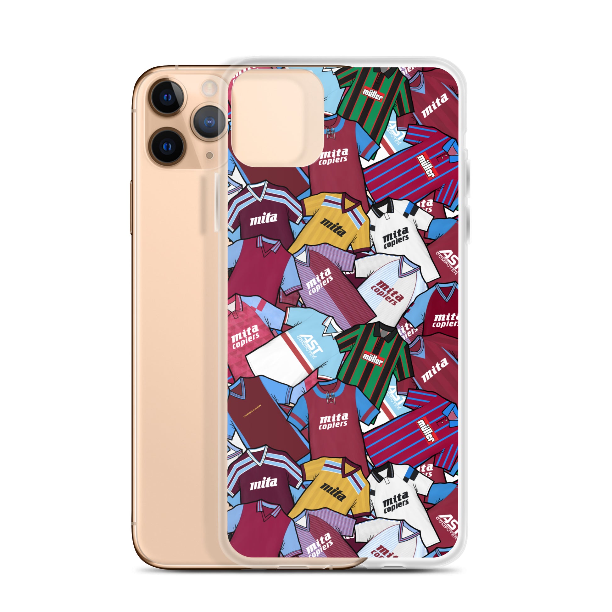 Unique and high-quality phone cases showcasing artwork of Aston Villa's retro jerseys. Stand out from the crowd with these stylish and nostalgic designs - perfect for any Villa fan looking to add a touch of retro flair to their phone