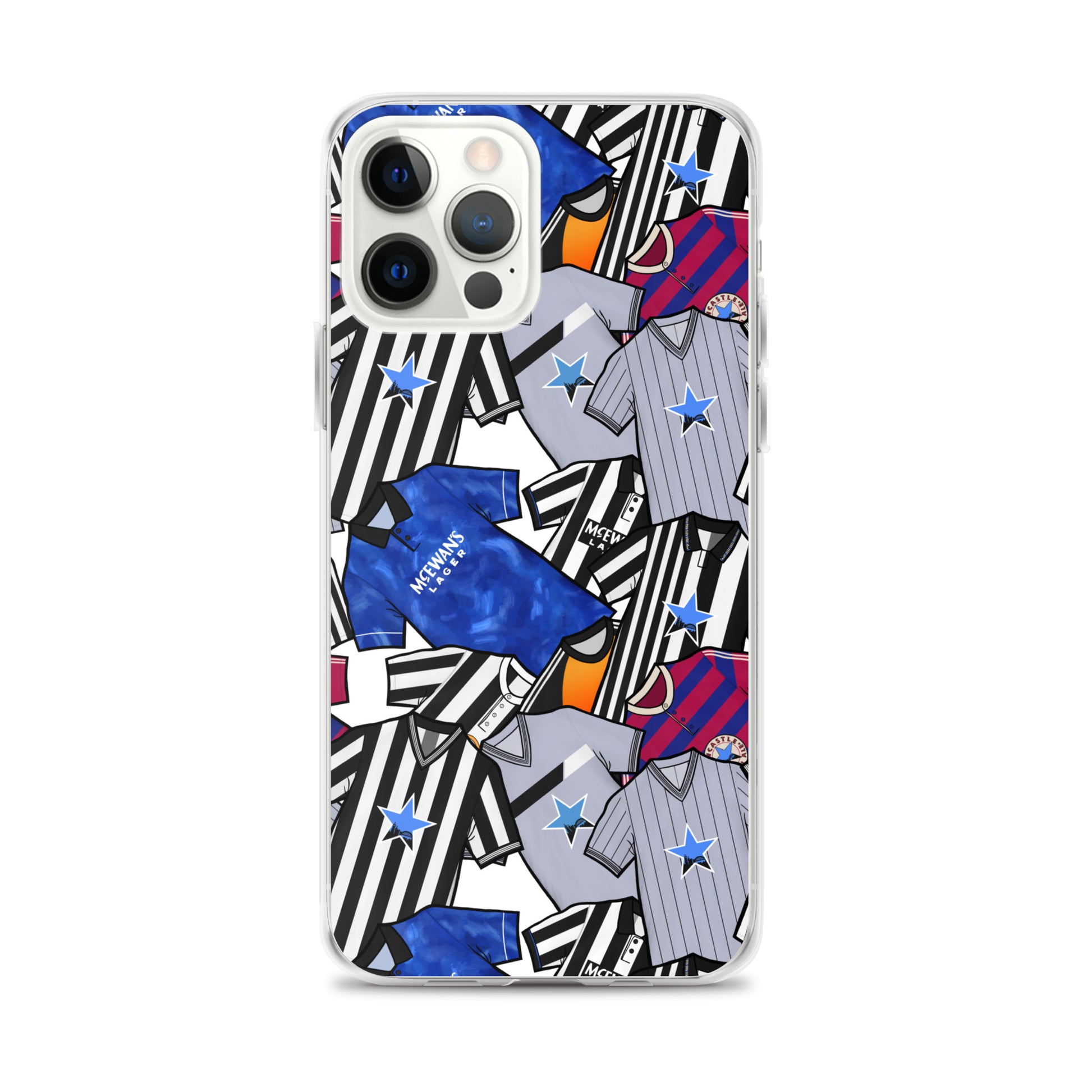 Phone case for iPhone 12 Pro Max inspired by the Retro shirts of Newcastle United!