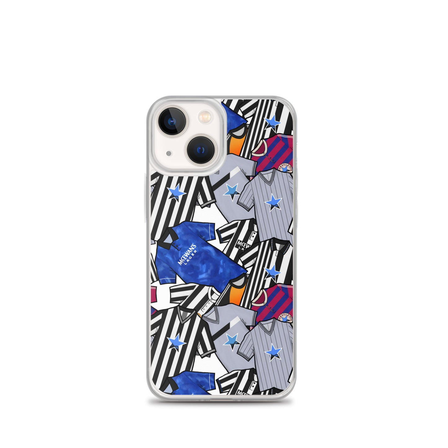 Phone case for iPhone 13 mini inspired by the Retro shirts of Newcastle United!
