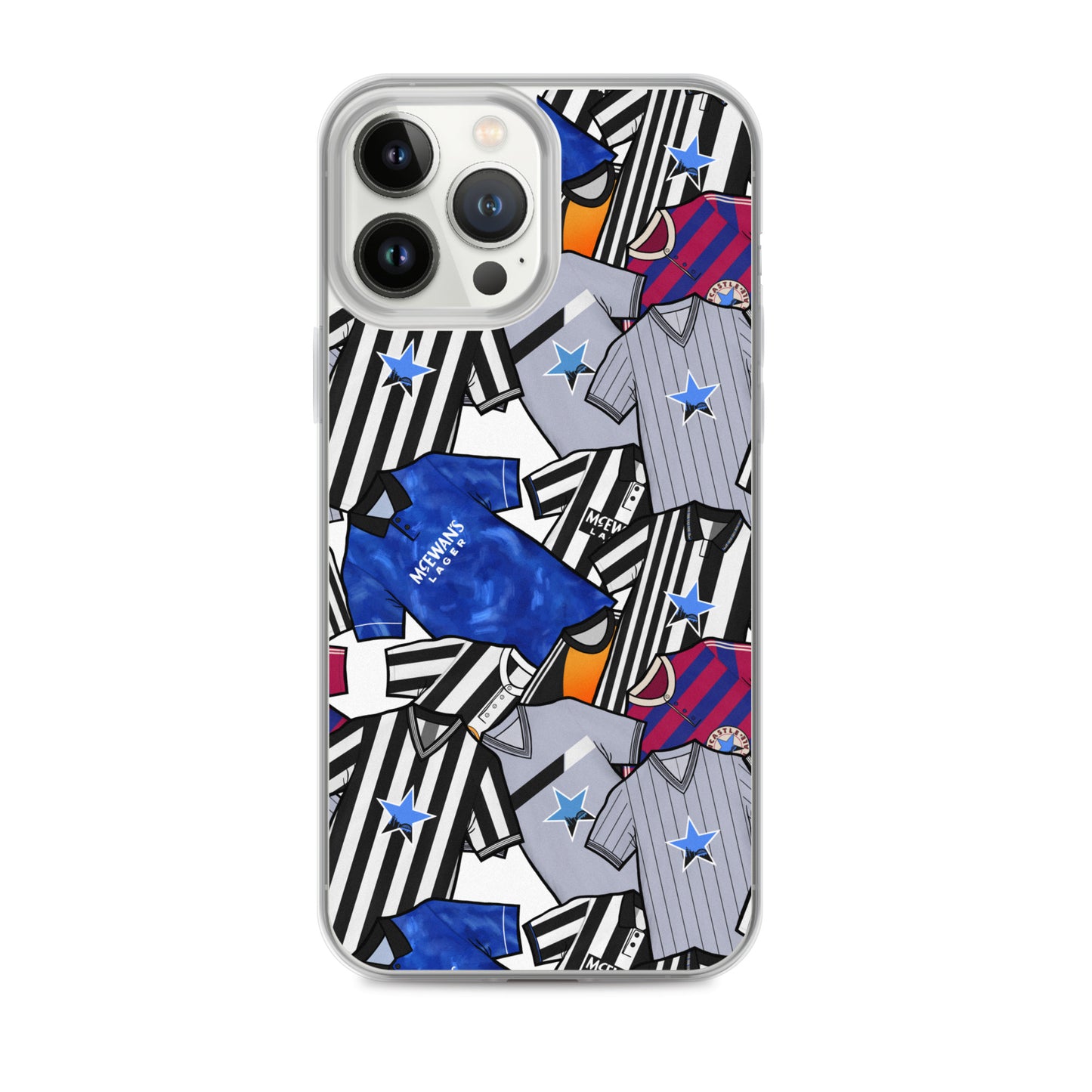 Phone case for iPhone 13 Pro Max inspired by the Retro shirts of Newcastle United!