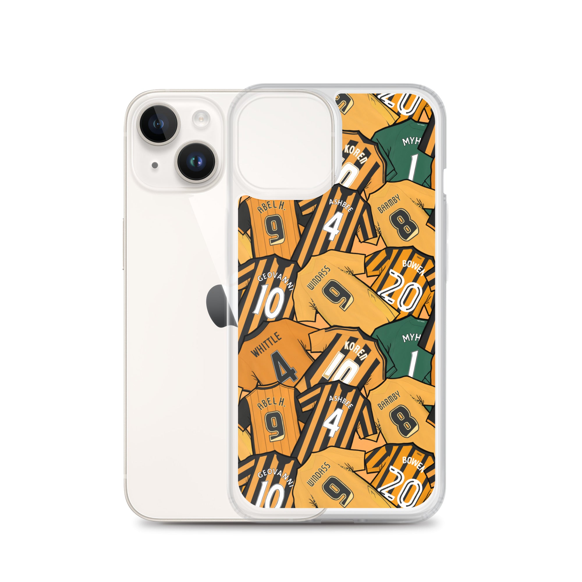 Legends of the Tigers, Hull Themed Football Clear Case for iPhone®