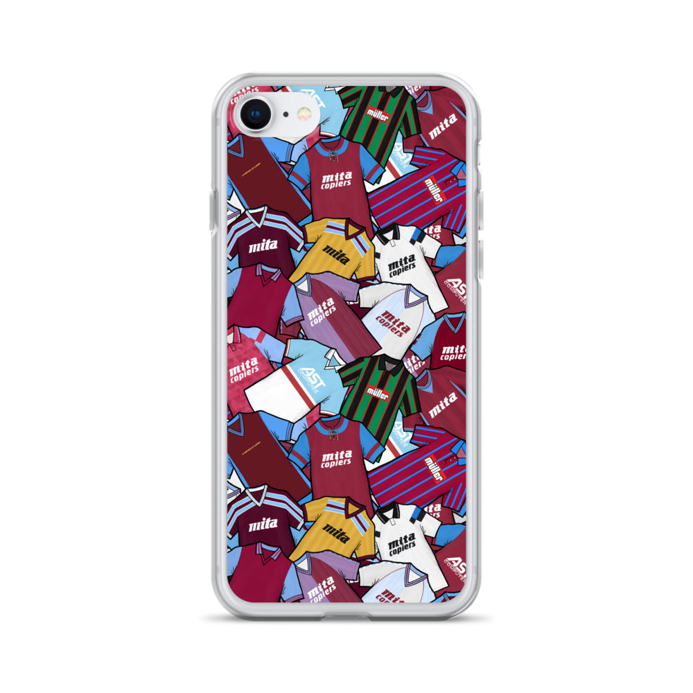 Unique and high-quality phone cases showcasing artwork of Aston Villa's retro jerseys. Stand out from the crowd with these stylish and nostalgic designs - perfect for any Villa fan looking to add a touch of retro flair to their phone