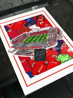 Nottingham Forest Kit Collage Retro Shirts & Stadium City Ground Football Print
