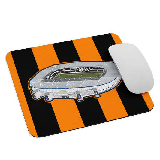 A mouse mat featuring the home of Hull City Football Club in East Yorkshire, MKM Stadium