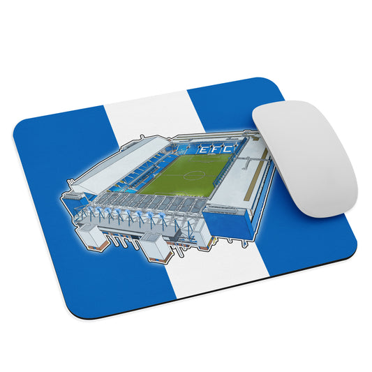 A mouse pad inspired by the home of Everton FC, Goodison Park in Liverpool