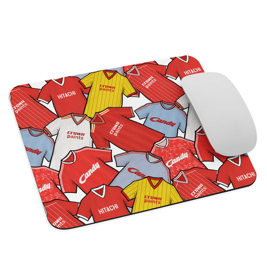 Liverpool Themed Retro Shirts Inspired Football Mouse Pad