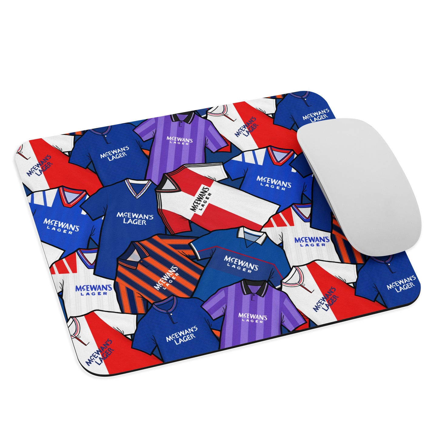 Rangers Inspired Retro Shirts Football Mouse Pad