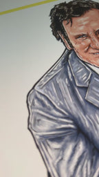 High-quality poster print featuring artwork of Leeds United legend Don Revie proudly holding the First Division trophy. A timeless tribute to one of football’s greatest managers, perfect for decorating any fan's home, office, or man cave.