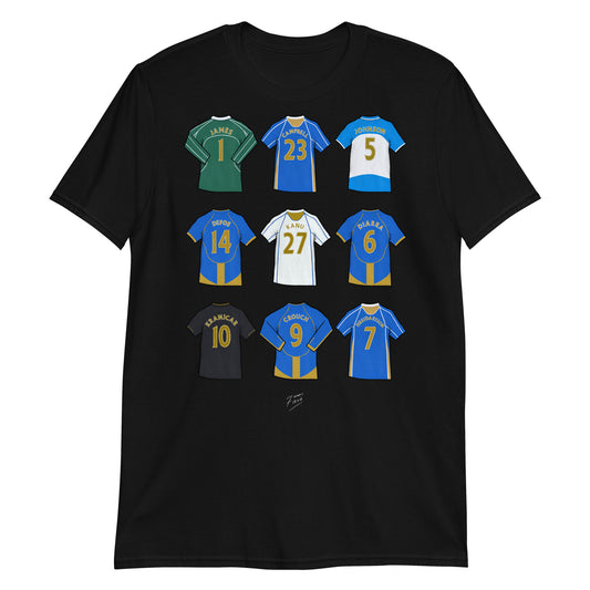 Black Portsmouth FC legends Football Themed T-shirt