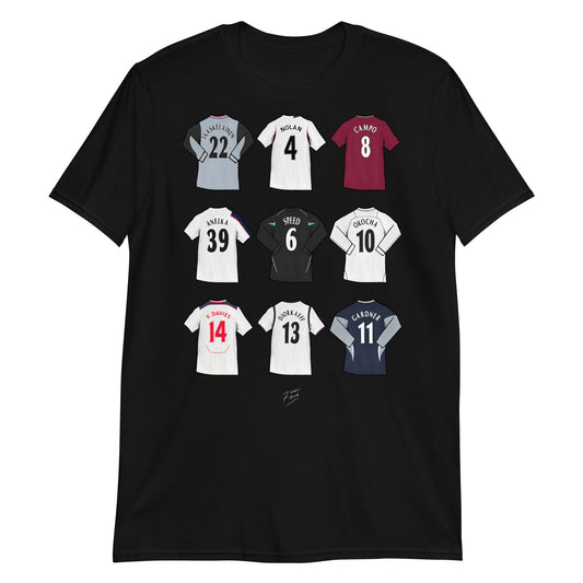 Bolton Legends Shirts Illustrated Football Themed T-Shirt