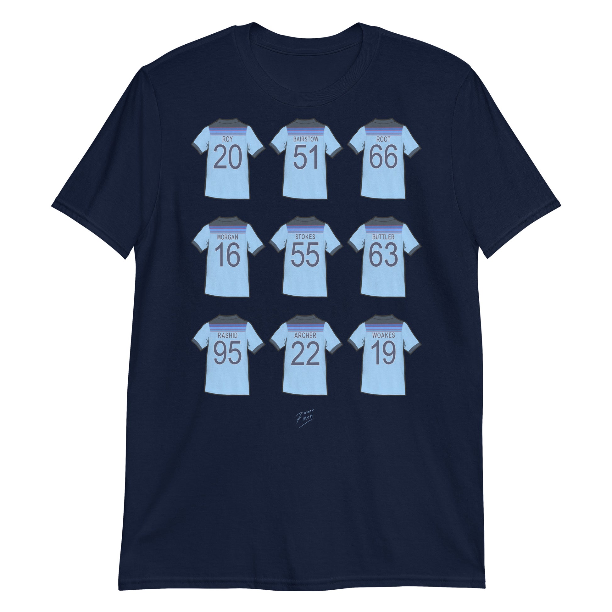 navy Blue England Cricket t-shirt celebrating the World Cup in 2019
