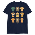 Navy Blue Hull Legends of the Tigers Illustrated Football Themed T-Shirt. Legends such as Myhill, Ashbee, Barmby, Koren, Windass, Bowen, Whittle, Geovanni & Abel Hernandez