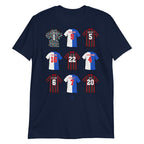 Blue T-shirt inspired by the legendary Blackburn Rovers players of the past! A great tribute to that team of 1994/95