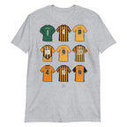 Grey Hull Legends of the Tigers Illustrated Football Themed T-Shirt. Legends such as Myhill, Ashbee, Barmby, Koren, Windass, Bowen, Whittle, Geovanni & Abel Hernandez