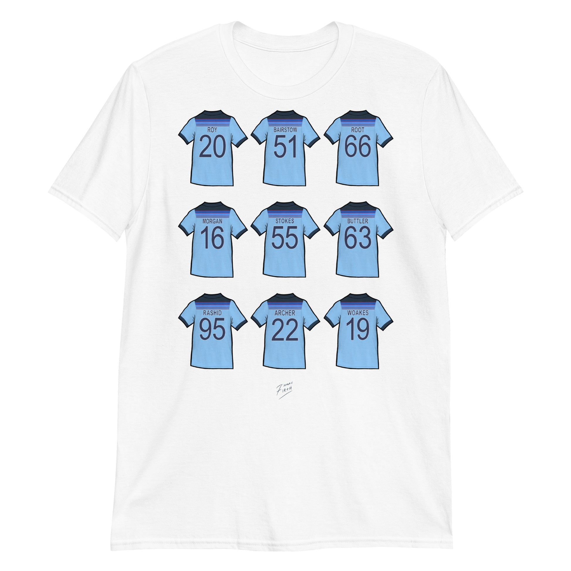 White England Cricket t-shirt celebrating the World Cup in 2019