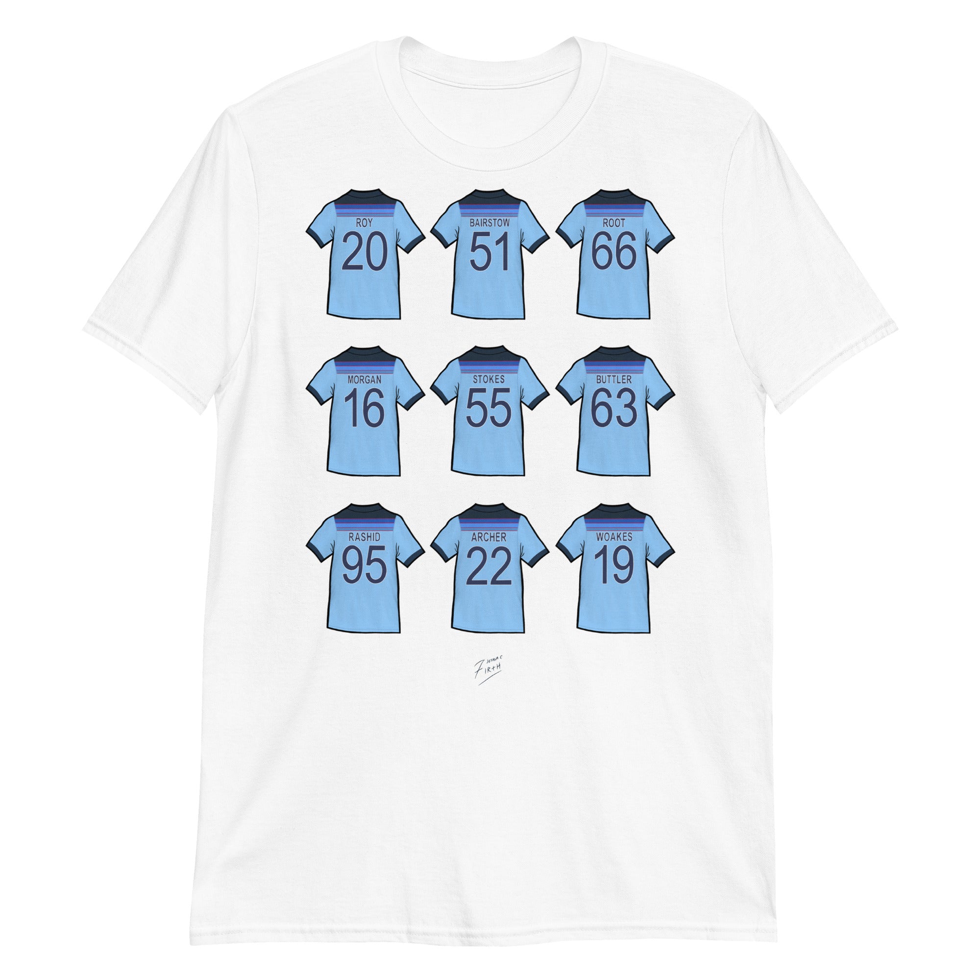 White England Cricket t-shirt celebrating the World Cup in 2019