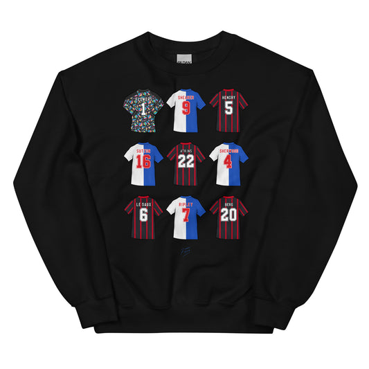 Black sweatshirt jumper inspired by the Blackburn Rovers side of 1994/95