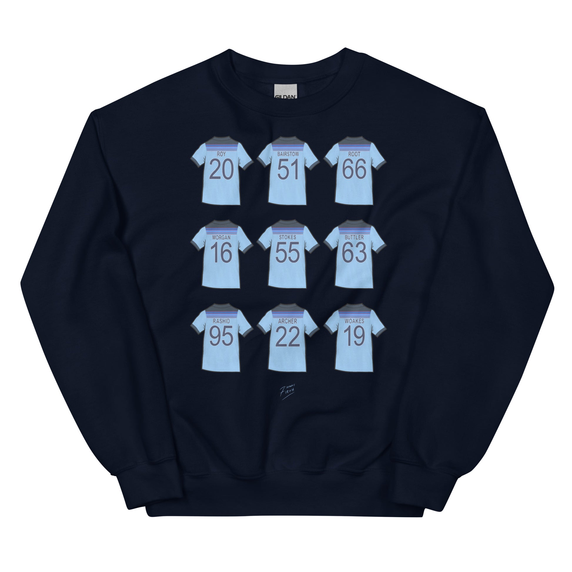 Navy blue T-shirt England cricket sweatshirt jumper inspired by those jerseys of world cup 2019