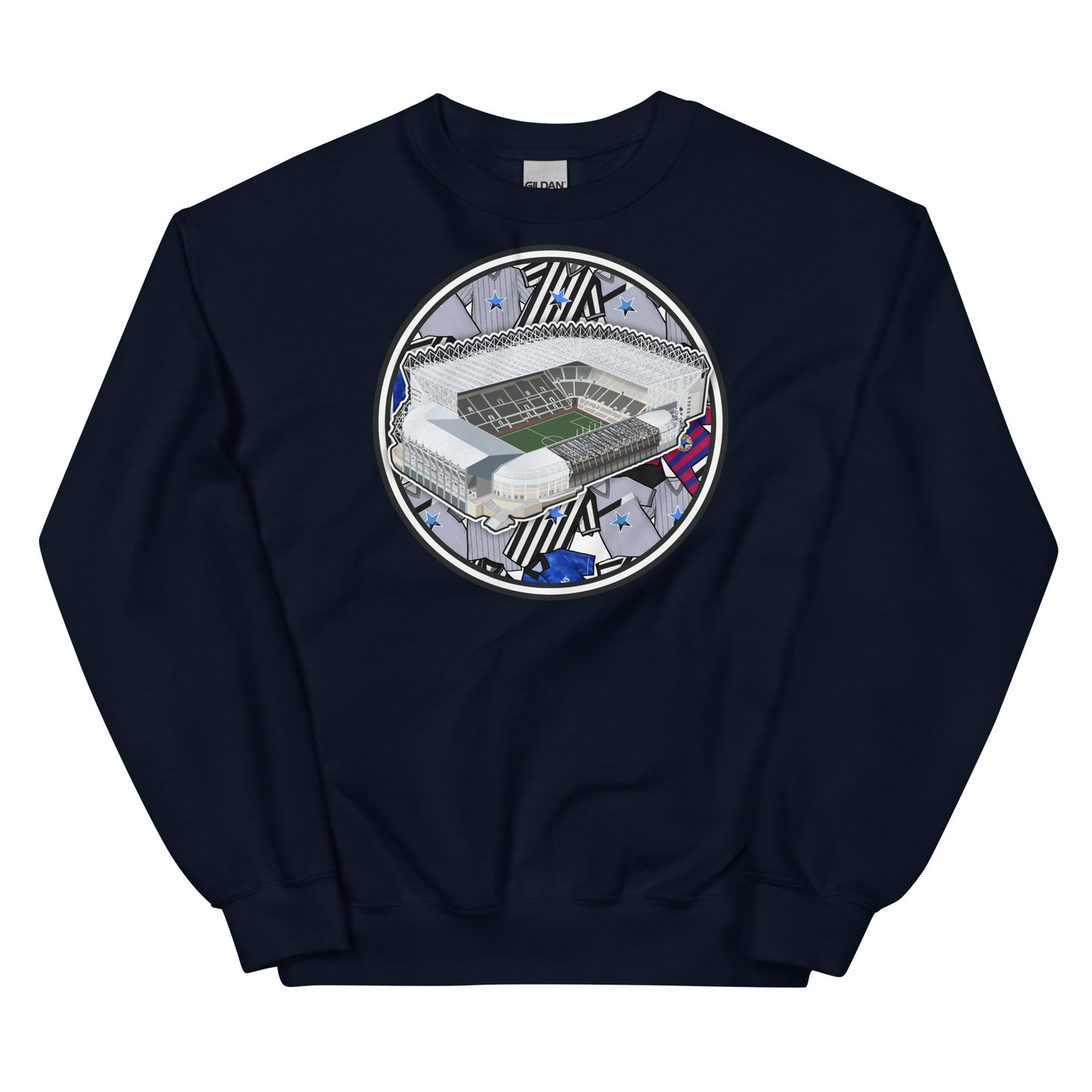 Navy Blue unisex sweatshirt jumper Inspired by the home of Newcastle United, St James' Park in Tyneside.