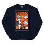 Show your Dundee United FC pride with this sweatshirt featuring a unique mashup of classic shirts. A stylish retro football gift for true Dundee United supporters
