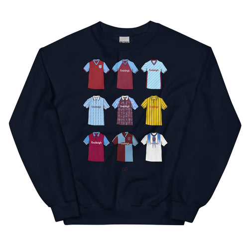 Football sweatshirt inspired by the Burnley football shirts of the past, ideal for anyone who is a fan of the Clarets and those classic jerseys of past