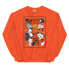 Show your Dundee United FC pride with this sweatshirt featuring a unique mashup of classic shirts. A stylish retro football gift for true Dundee United supporters