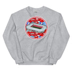 Grey Retro Sweatshirt Inspired by the home of Middlesbrough Football, The Riverside Stadium in North Yorkshire!