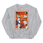 Show your Dundee United FC pride with this sweatshirt featuring a unique mashup of classic shirts. A stylish retro football gift for true Dundee United supporters