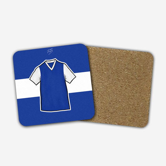 Coaster inspired by the Ipswich Town Football Club shirt of 1962
